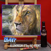 Lion Canvas Art - Lion Around by Chris Tutty